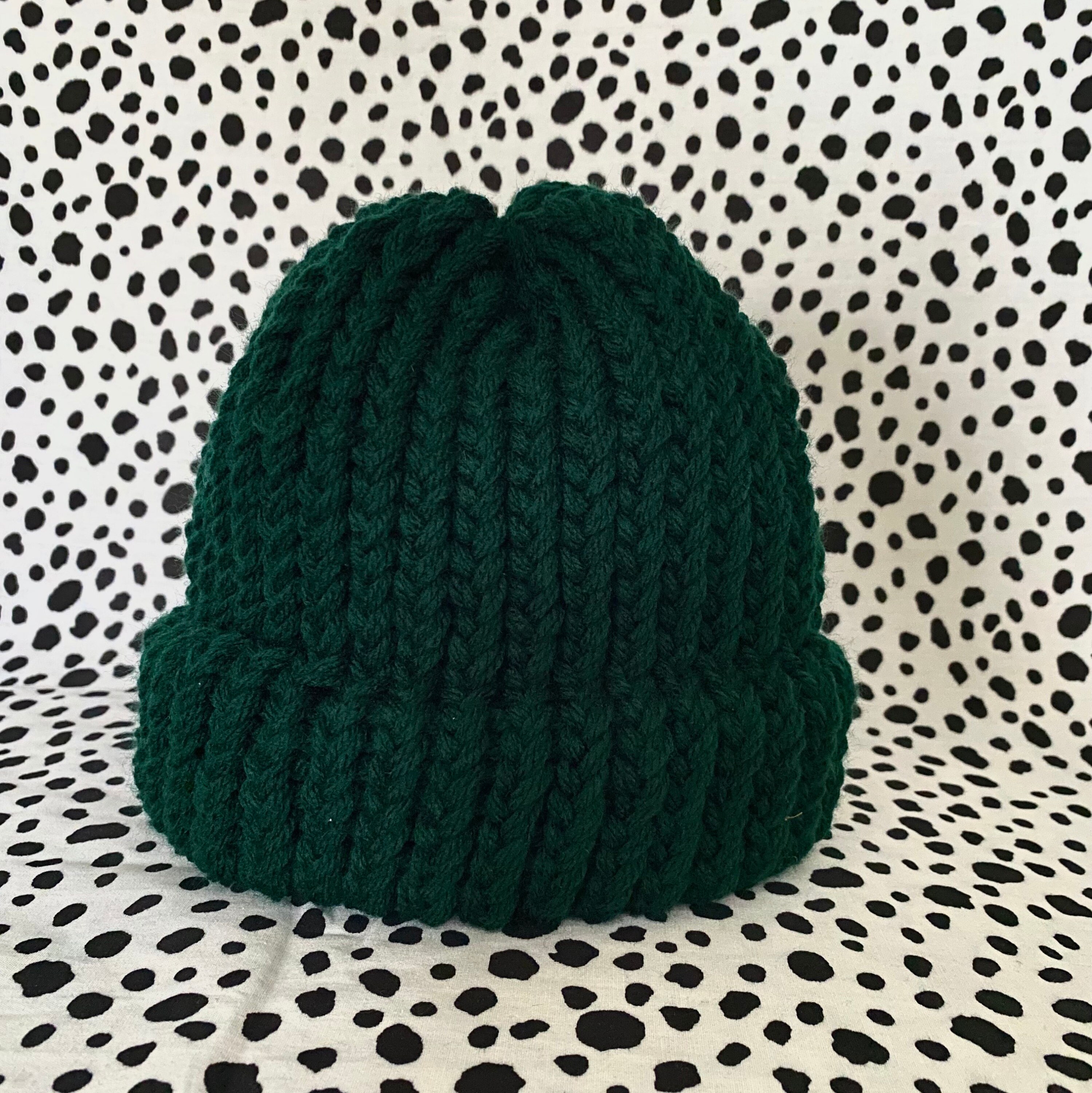hunter green beanie
