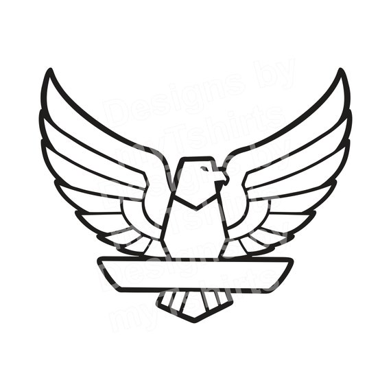 American Eagle Printable Sticker Silhouette Instant Etsy