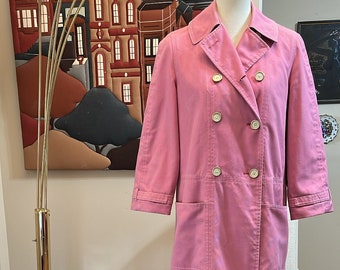 1970s Bubblegum Pink Misty Harbor Trench Coat