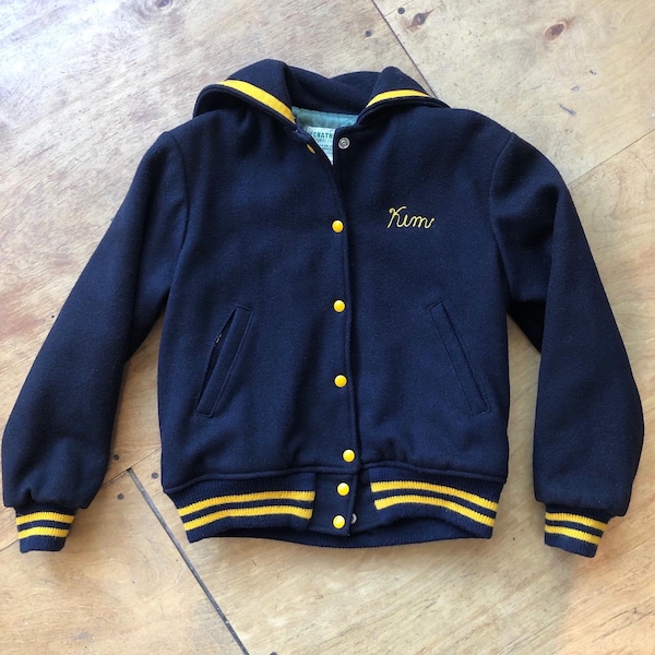 Sailor Collar Letterman Jacket Etsy
