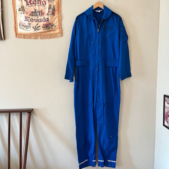 1980s utility royal blue coveralls jumpsuit overalls Gem
