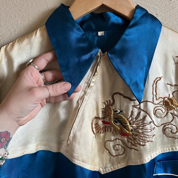 1950s Sukajan Souvenir Shirt East meets West sati… - image 4