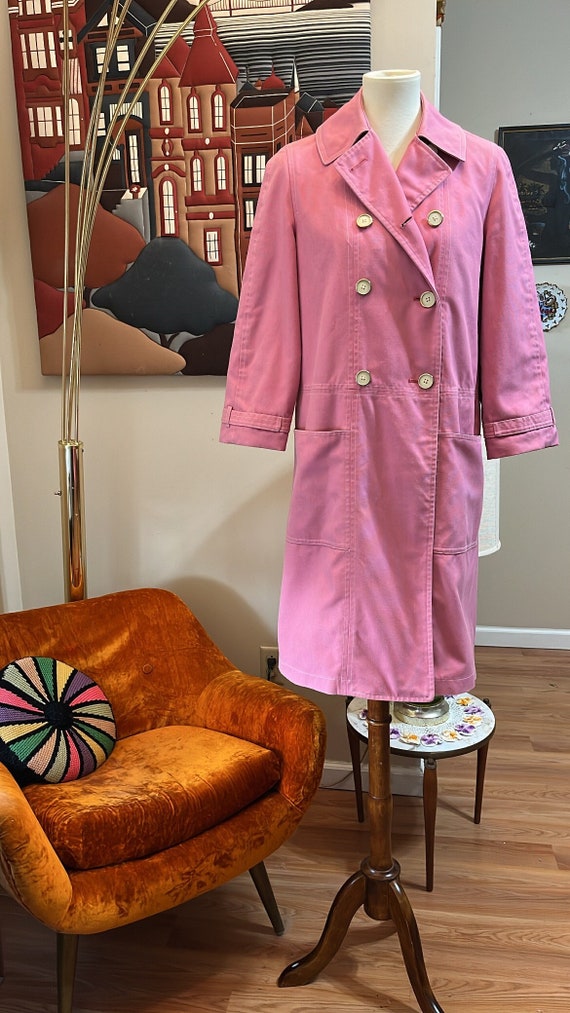 1970s Bubblegum Pink Misty Harbor Trench Coat