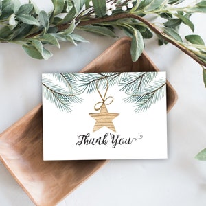 Christmas Thank You Card Holiday Thank You Printable - Etsy