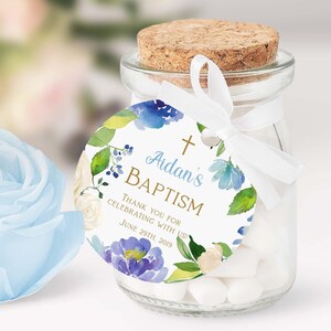 Baptism Printable Favor Tags, Boy Baptism, Christening Tags, Printable ...
