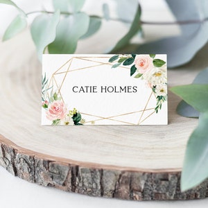 Cartões de lugar para a primeira comunhão de meninas, modelo editável, cartões de lugar para impressão, cartões de lugar para batismo, cartões de nome, FC05, FC07