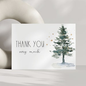 Weihnachten Dankeschön Karte, Urlaub Dankeschön Karte, Instant Download, Winter Dankeschön Karte, Xmas Dankeschön Klappkarte Vorlage