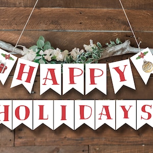 Happy Holiday Banner Printable