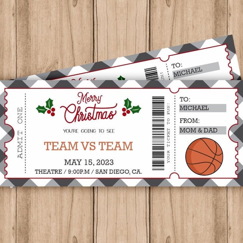 Basketball Ticket Voucher - Etsy