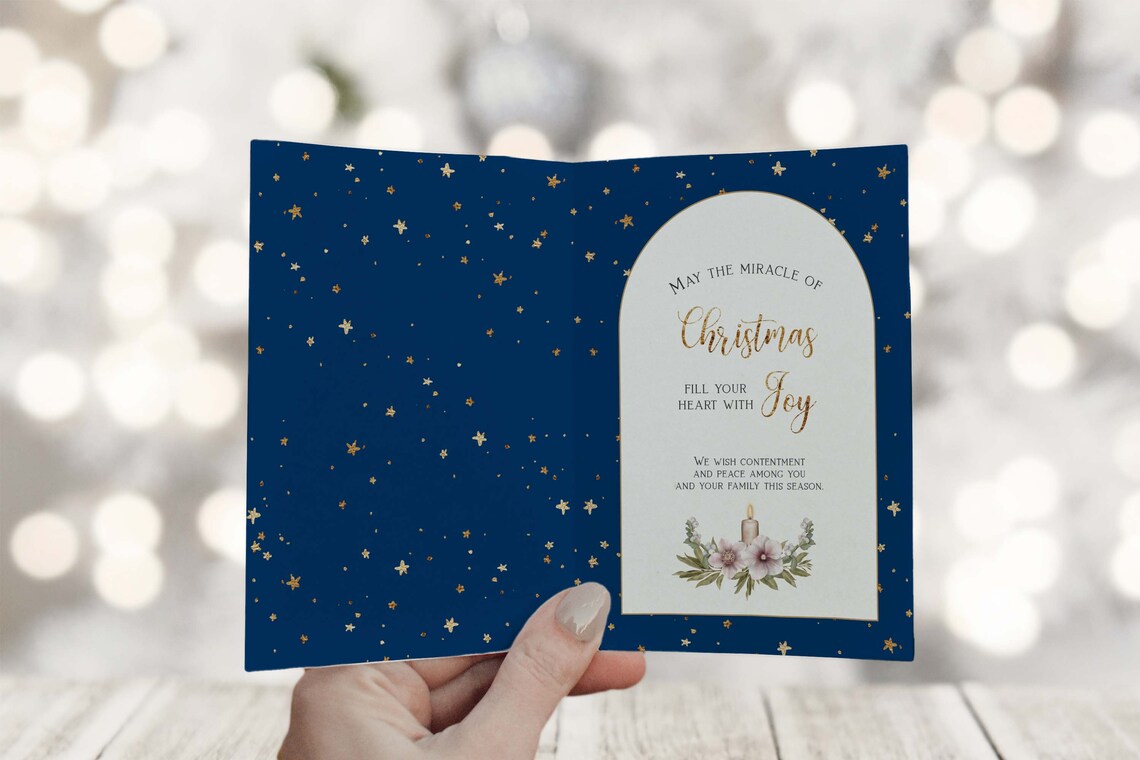 Printable Christmas Card, O Holy Night Card, Miracle of Christmas