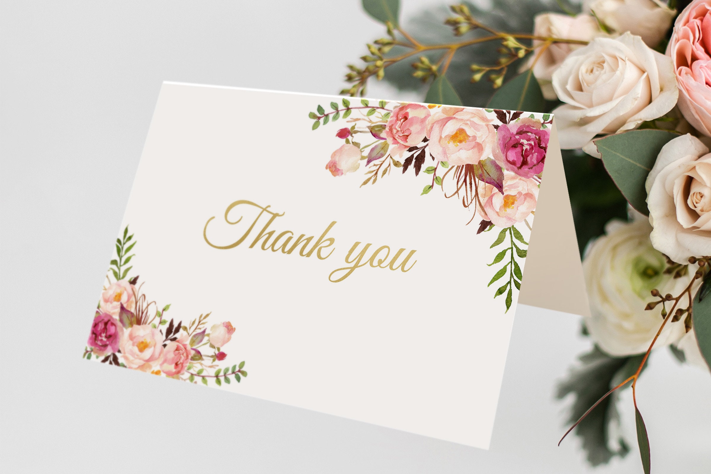 Printable Thank You Card Bridal Shower Card Thank You Note Etsy
