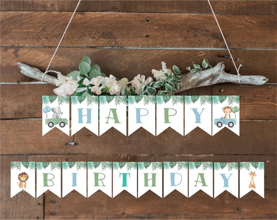 Happy Birthday Safari Banner Safari Banner 1st Birthday Banner happy-birthday-safari-banner-safari-banner-1st-birthday-banner