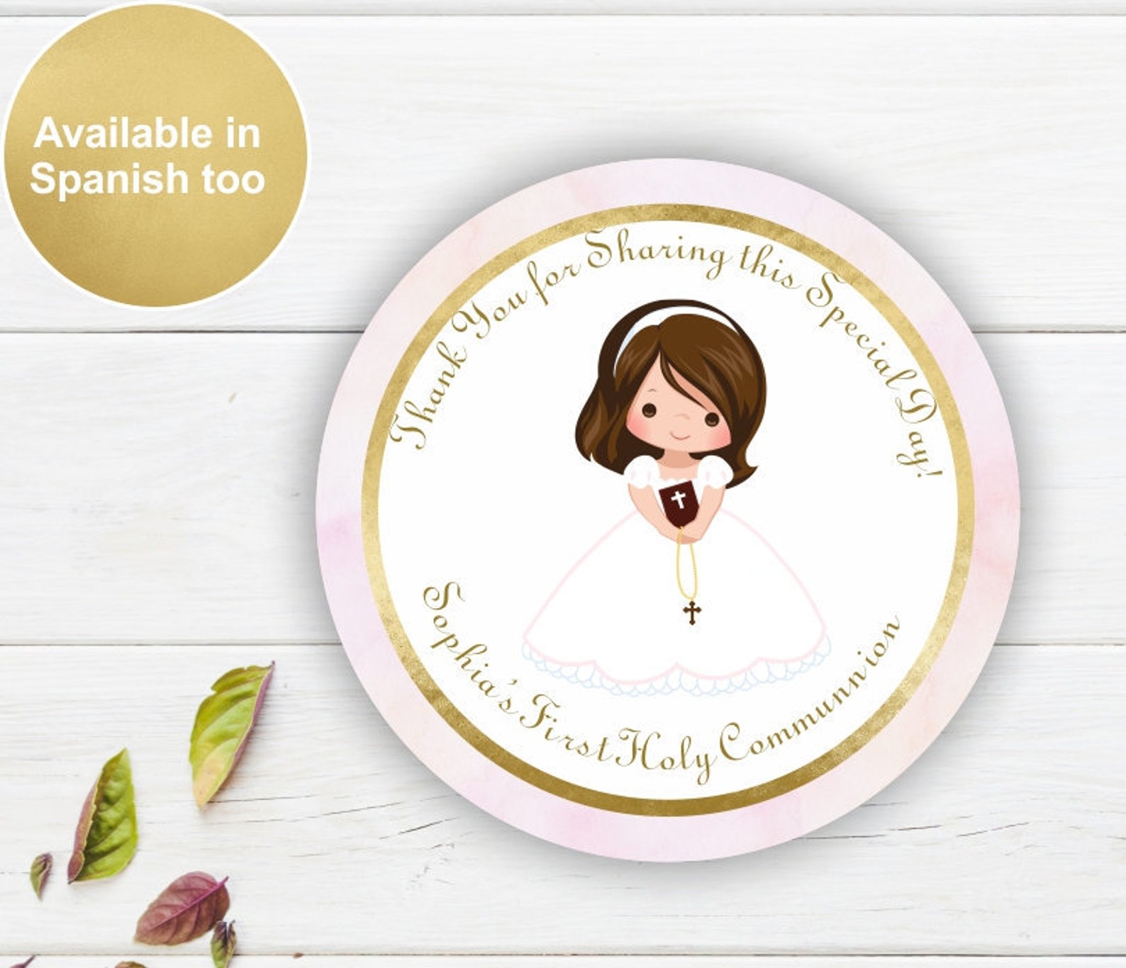 First Communion Favor Tags Girl Printable Favor Tag | Etsy
