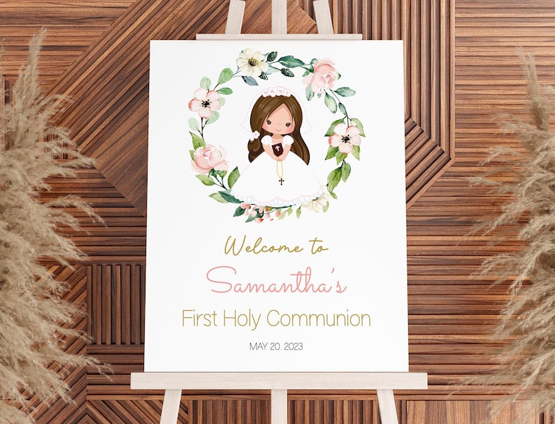 FIRST HOLY COMMUNION WELCOME SIGN