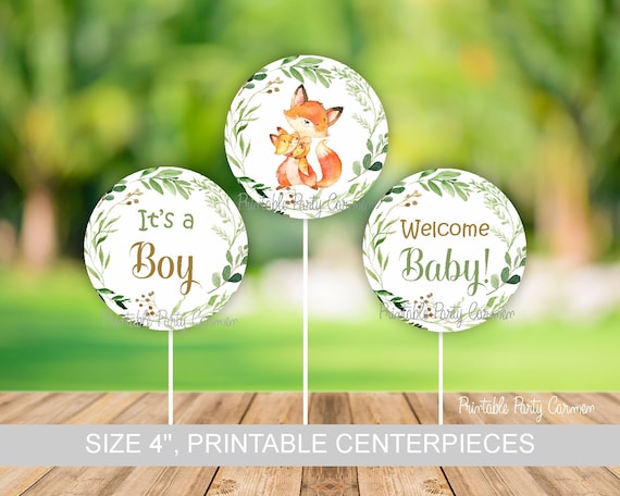 Fox Woodland Baby Shower Centerpieces Baby Shower Decoration
