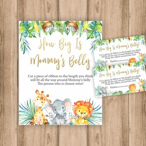 Banner it's a boy Dschungel Baby Shower, Safari Baby Shower, Duschdeko, druckbares Banner, Löwe, Giraffe, Elefant Bild 5