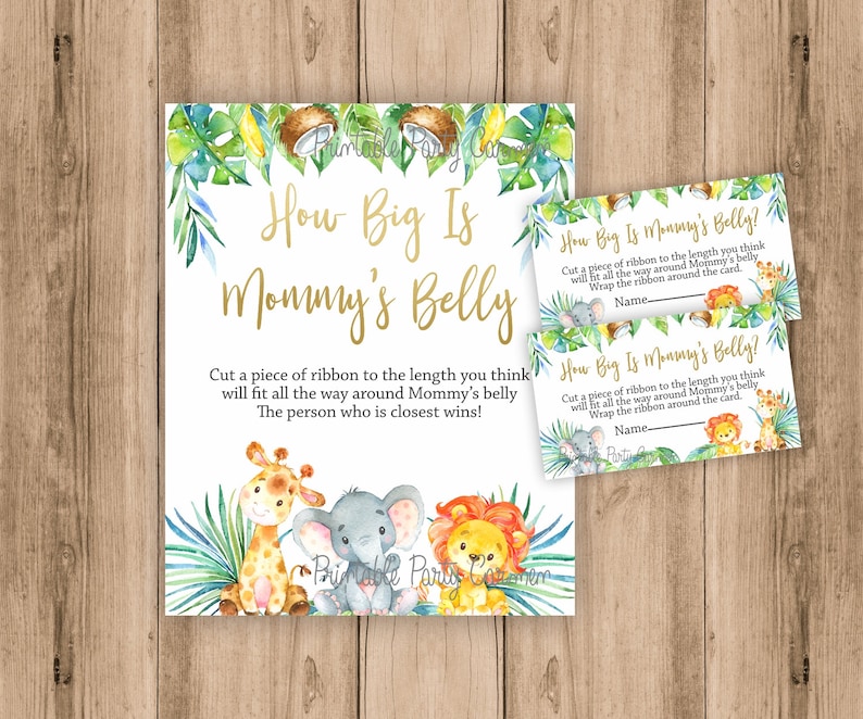 Banner it's a boy Dschungel Baby Shower, Safari Baby Shower, Duschdeko, druckbares Banner, Löwe, Giraffe, Elefant Bild 5
