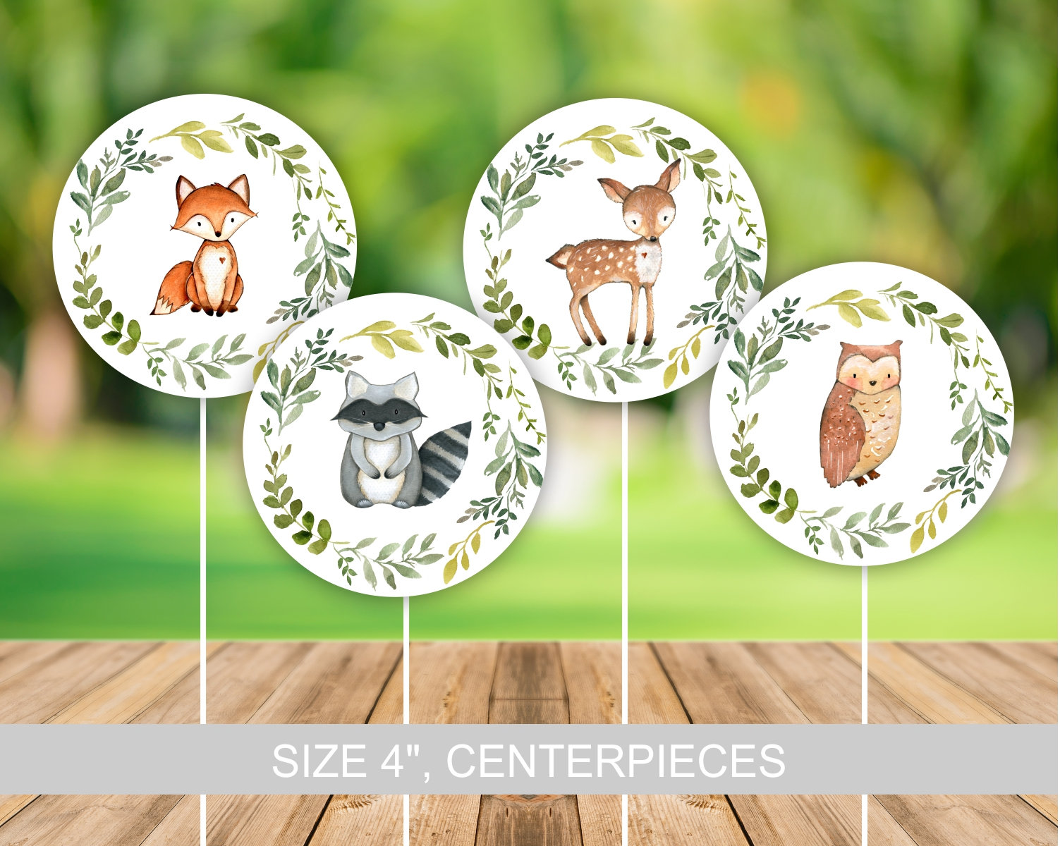 Woodland Cake Topper Printable Boy Baby Shower Cake Topper - Etsy