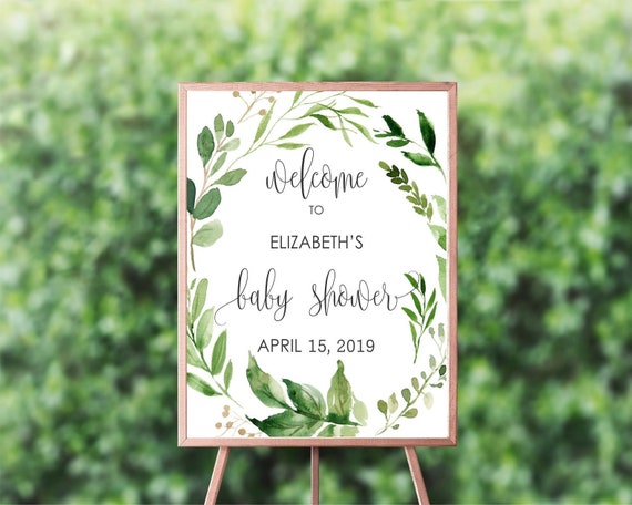 Etsy greenery hotsell baby shower