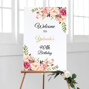 80th Birthday Invitation, 80th Birthday Dinner, Adult Birthday Card, Printable Invitation, Editable Template, Floral Pink Watercolor image 9