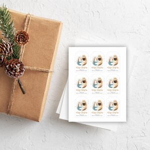 Ornamenti natalizi, Etichette regalo di Natale stampabili, Etichette regalo di Natale della Natività, Etichette di bomboniere di Natale religiose, Natale cristiano, CHR02 immagine 5