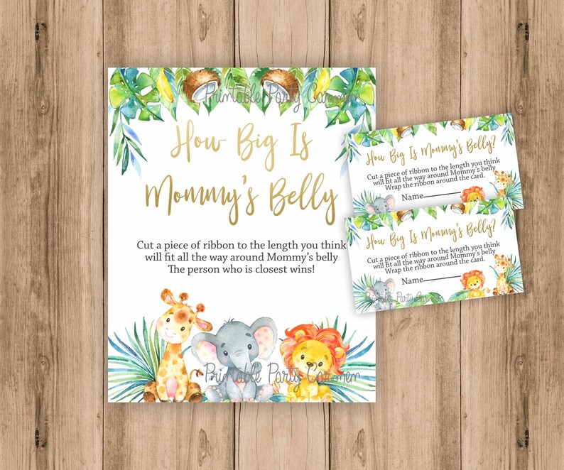 Jungle printable centerpieces, safari printable centerpieces, instant download, neutral baby shower decoration, neutral gender Baby Shower image 7