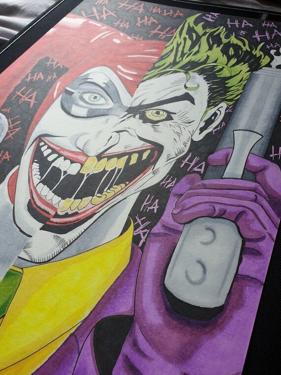 A4 Harley Quinn and Joker Art Print - Etsy