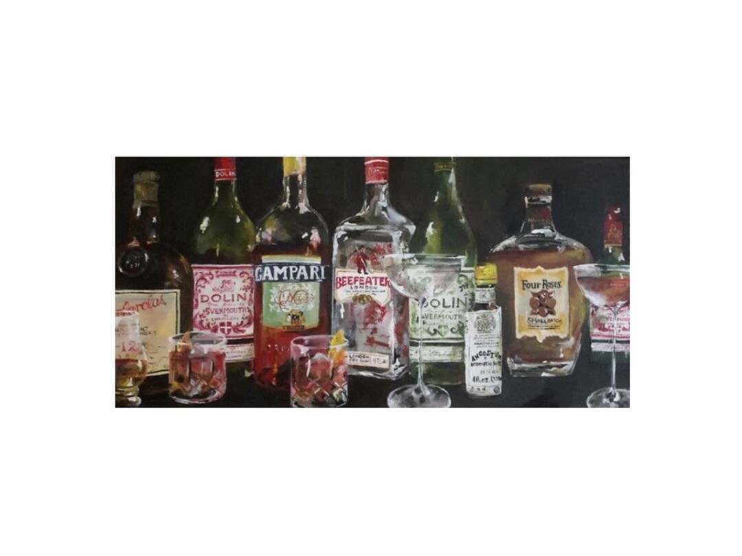 12x24 Cocktail Evolution Painting - Etsy