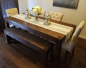 More Colors Modern Farmhouse Table Extended Bench More Colors Modern Farmhouse Table Extended Bench