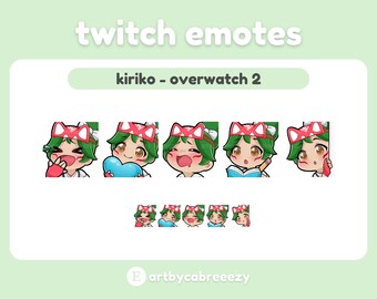 Kiriko Set n. 1 - Overwatch 2 - Pacchetto emote Twitch/Discord