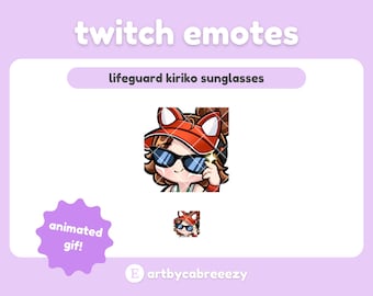 Animated Lifeguard Kiriko Sunglasses - Overwatch 2 - Twitch/Discord Emote