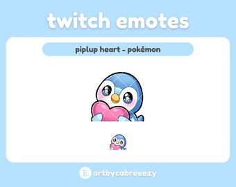 Piplup Love - Pokémon - Twitch/Discord Emote