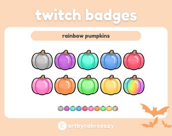 Rainbow Pumpkins - Twitch Badges