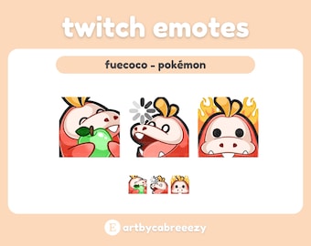 Pacchetto Fuecoco - Pokémon - Emote Twitch/Discord