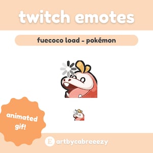 Animated Fuecoco Load Pokémon Twitch/Discord Emote image 1