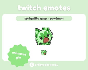 Animated Sprigatito Gasp - Pokémon - Twitch/Discord Emotes