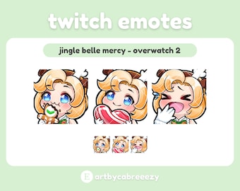 Jingle Belle Mercy Set - Overwatch 2 - Twitch/Discord Emotes