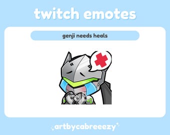 Genji Needs Heals - Overwatch 2 - Twitch/Discord Emote