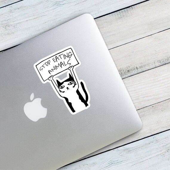 Eating Animals Is Weird Sticker Vinyl Decal Car Laptop Wall Vegan Stickers