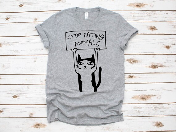 vegan cat shirt