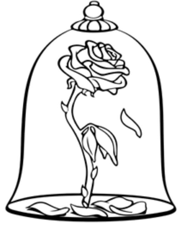 3 Beauty And The Beast Enchanted Rose Decal Vinyl Sticker