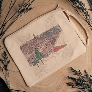 Altstadt von Jerusalem Tasche l Holyland Einkaufstasche l Wahrzeichen Tasche | Täschchen|Jerusalem |Stofftasche|kleine Tasche| Baumwolltasche|Schminktasche