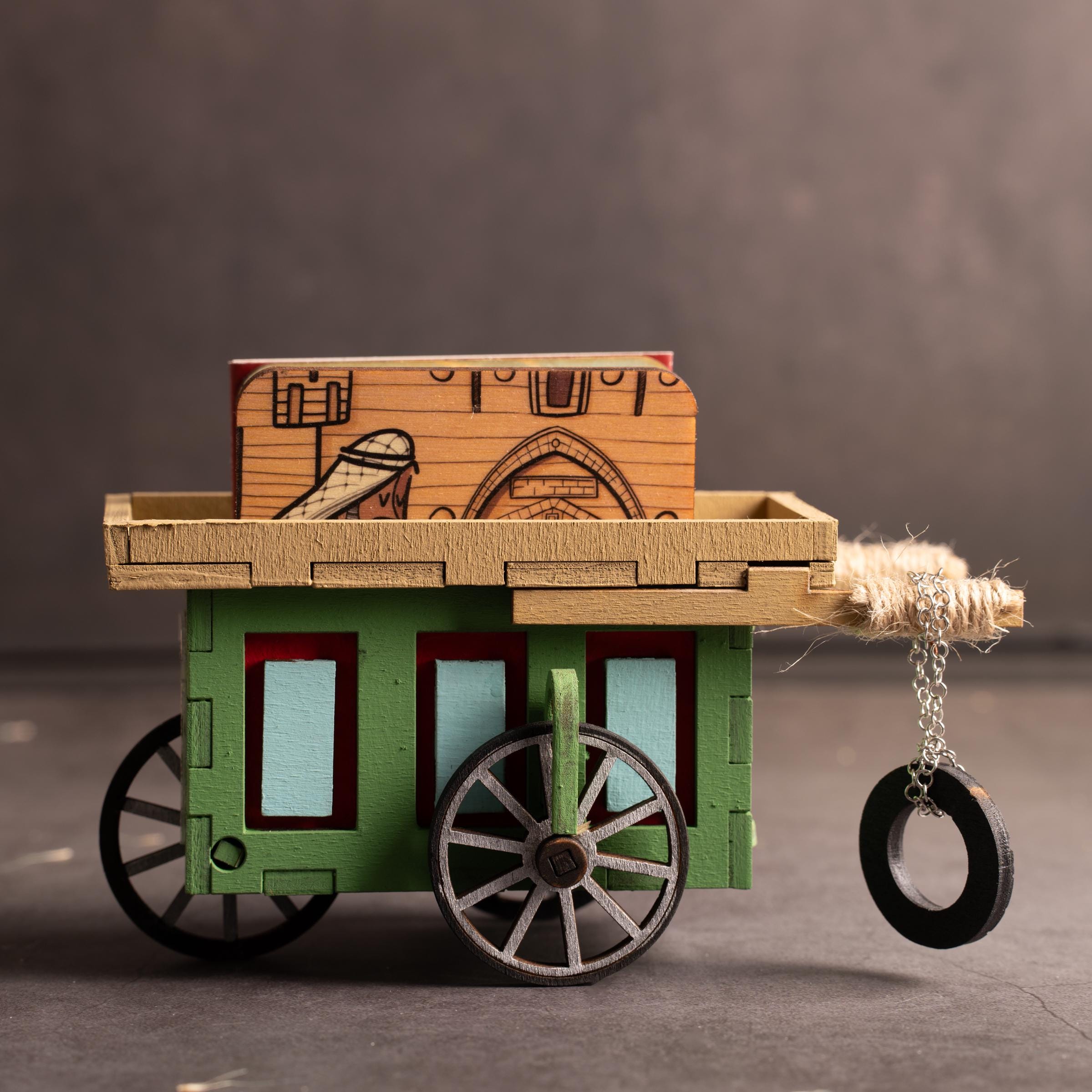 Basta Trolley of Jerusalem|Jerusalem landmark|Palestinian souvenir wood|Jerusalem souvenir|travel souvenir|travel gift|wood coasters |ka'ek