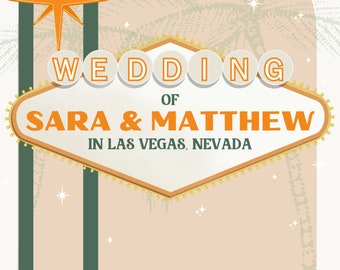 Customizable "Las Vegas Wedding 'Thank You'" Template - Editable Digital Download