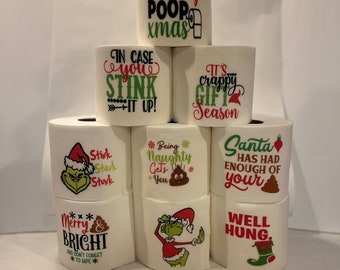 Funny Christmas Toilet Paper, White Elephant Gag Gift, Secret Santa Office Gift, Christmas Exchange Gift, funny Christmas toilet paper gift
