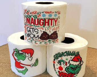 Funny Christmas Toilet Paper, White Elephant Gag Gift, Secret Santa Office Gift, Christmas Exchange Gift, funny Christmas toilet paper gift