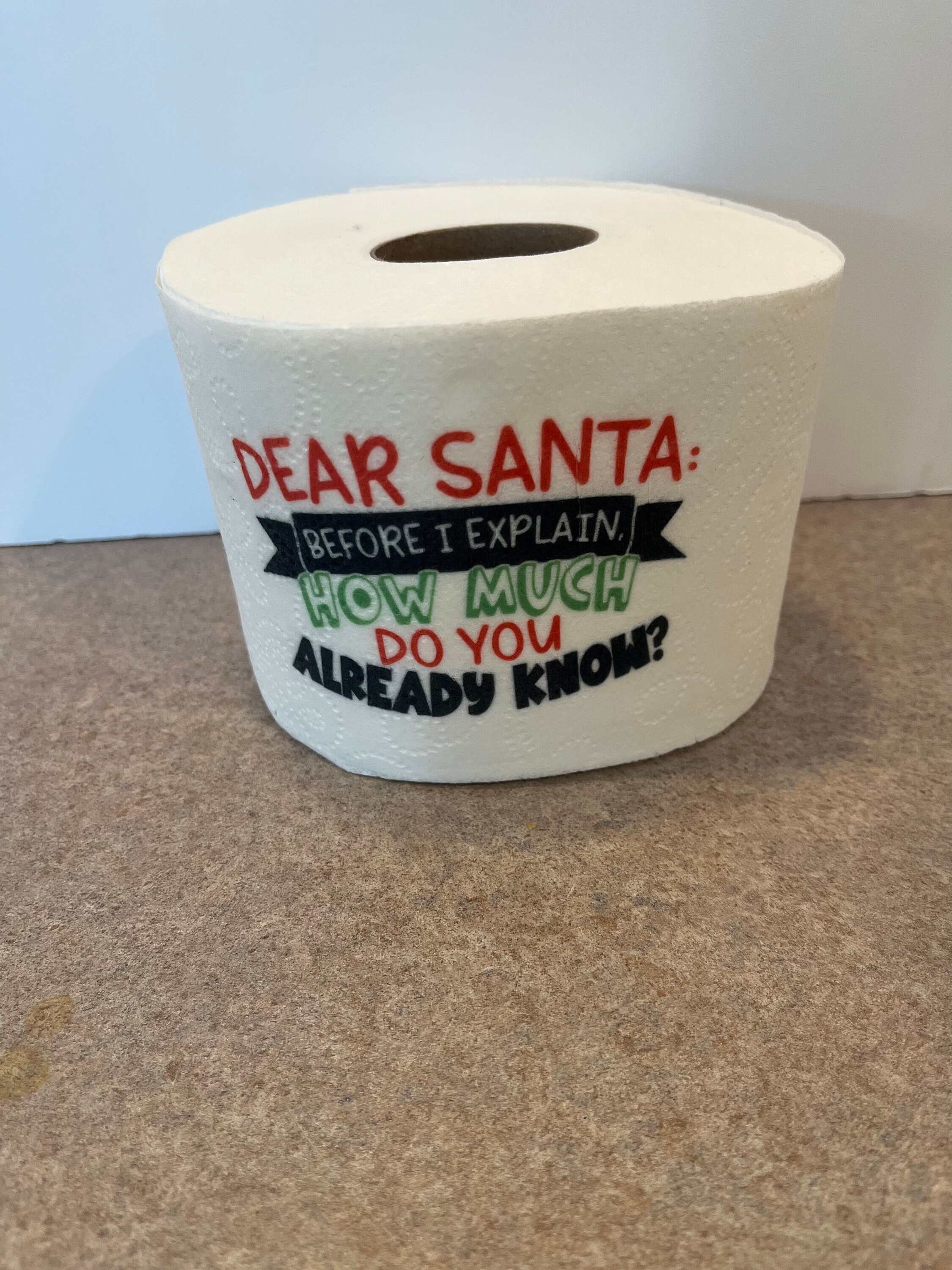 Christmas Drinking Toilet Paper, White Elephant Gag Gift, Secret Santa