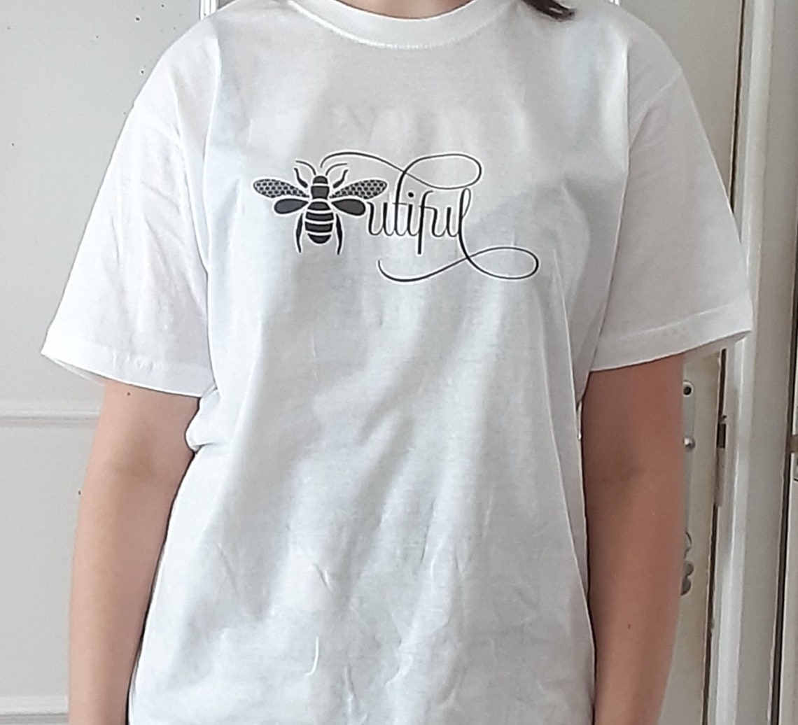 Custom Vinyl Print Tshirt Unisex Tops Any Text or Logo Etsy