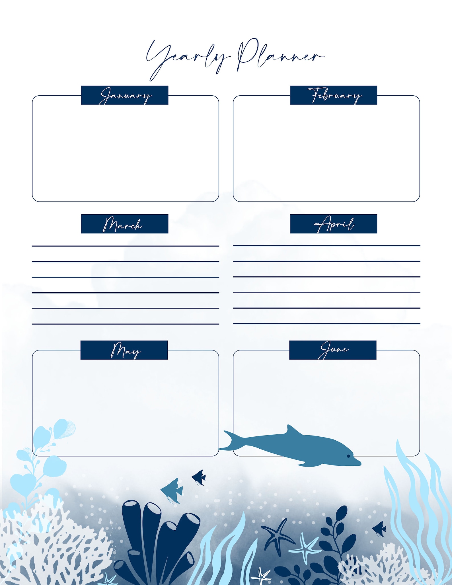 Sea Life Printable Planner Bundle Printable Planner | Etsy