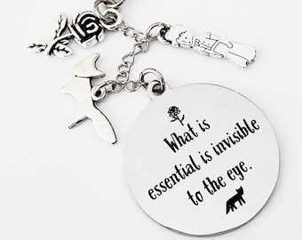 The Little Prince Keychain - What is essential is invisible to the eye - Le Petit Prince Keychain - The Little Prince key chain